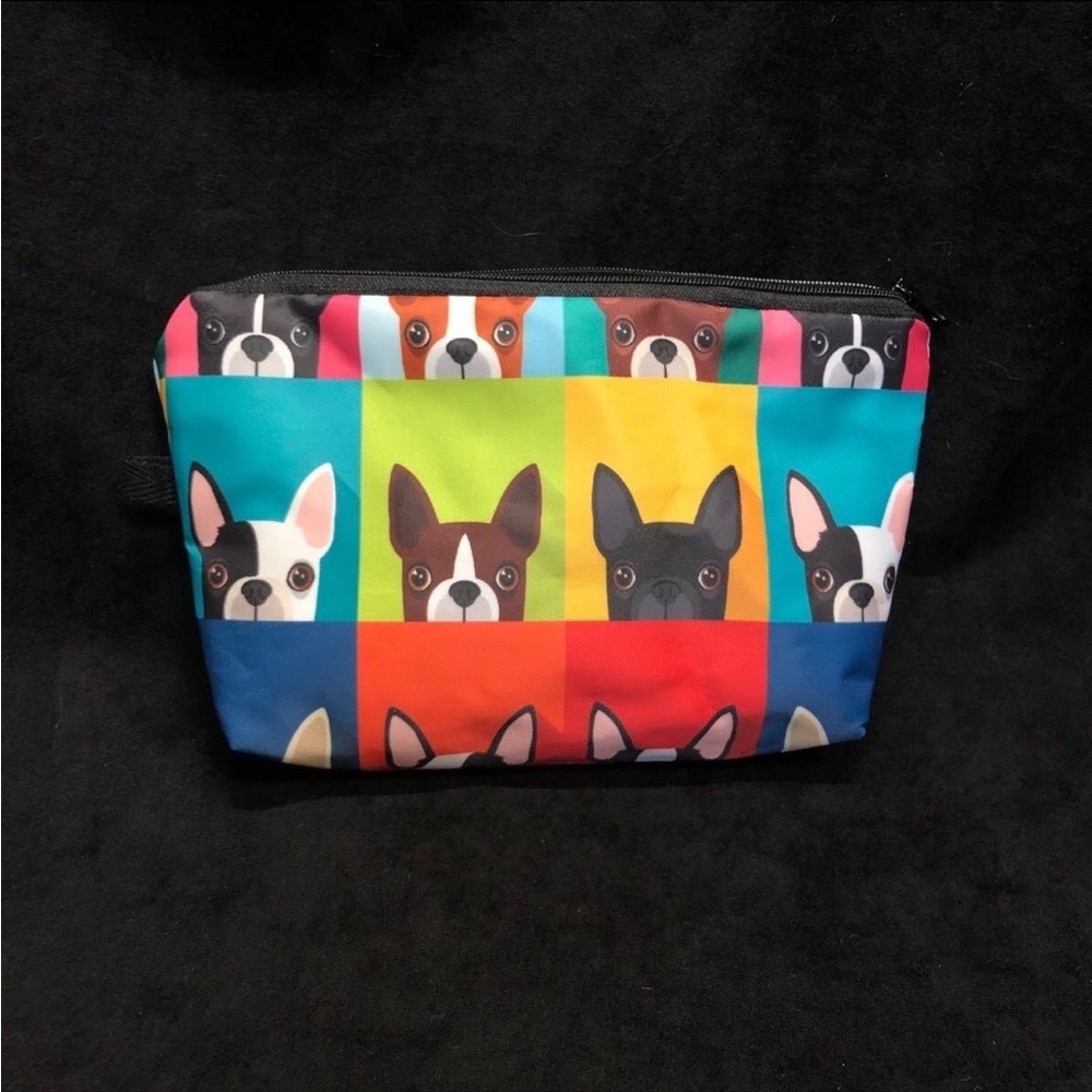 French Bulldog/Boston Terrier Makeup Bag NWOT